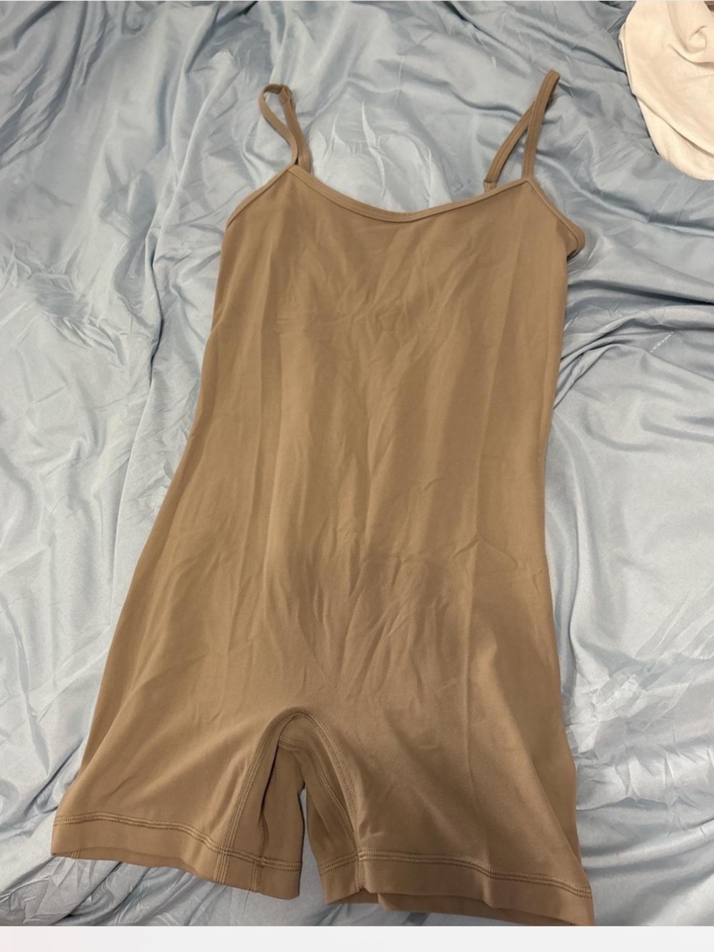 Aritzia Taupe Romper with Spaghetti Straps